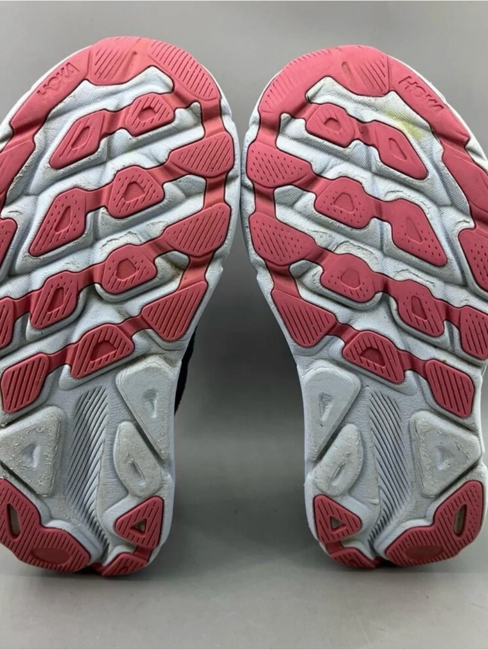 Hoka Women's Navy & Teal Running Shoes with Pink Logos